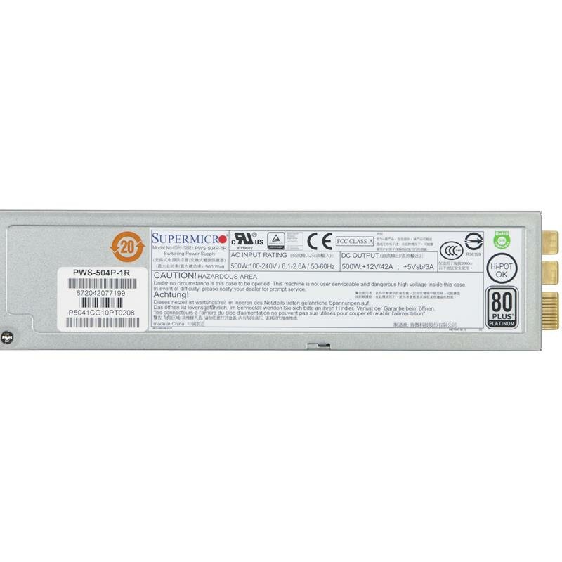 Блок питания SuperMicro PWS-504P-1R 500W - фото №4