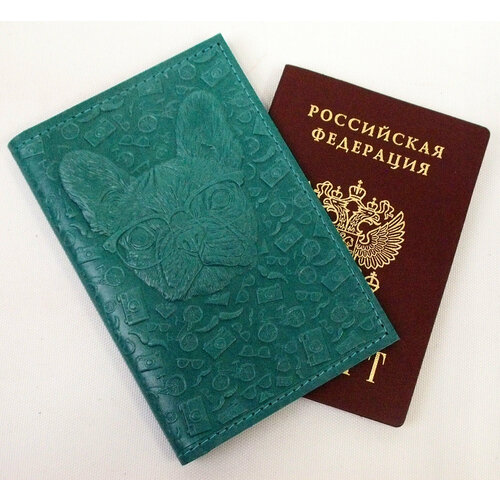 фото Обложка для паспорта тривеста, бирюзовый