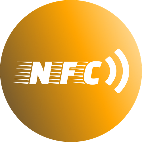 NFC Метка | NFC Наклейка оранжевого цвета