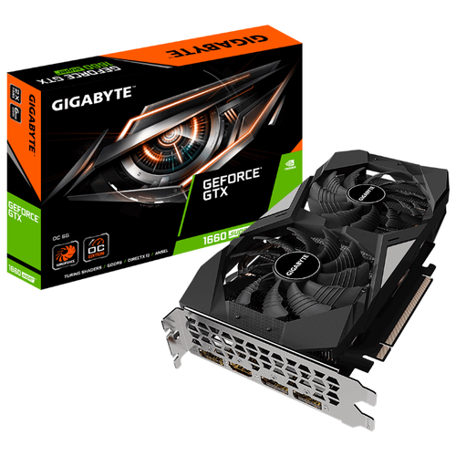 фото Видеокарта gigabyte geforce gtx 1660 super 1830mhz pci-e 3.0 6144mb 14000mhz 192 bit hdmi 3xdisplayport hdcp oc retail