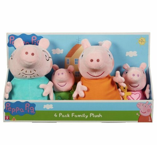 Набор мягких игрушек Peppa Pig Family Plush (4 шт)