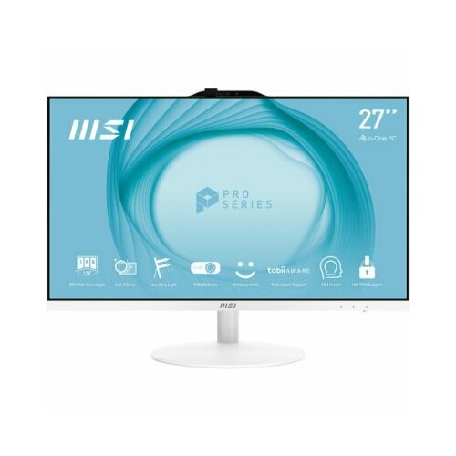 Моноблок MSI Pro AP272 13M-296XRU 27 Full HD i3 13100 34 8Gb SSD256Gb UHDG 730 noOS GbitEth WiFi BT 120W клавиатура мышь Cam белый 1920x1080 9765000₽