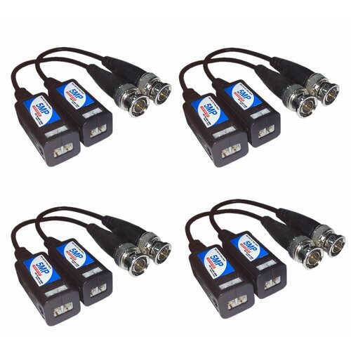 Комплект приемопередатчиков для аналогового, AHD, TVI, CVI сигнала по витой ST-VBPH1, 8 шт. кронштейн для видеокамер st bms версия 2