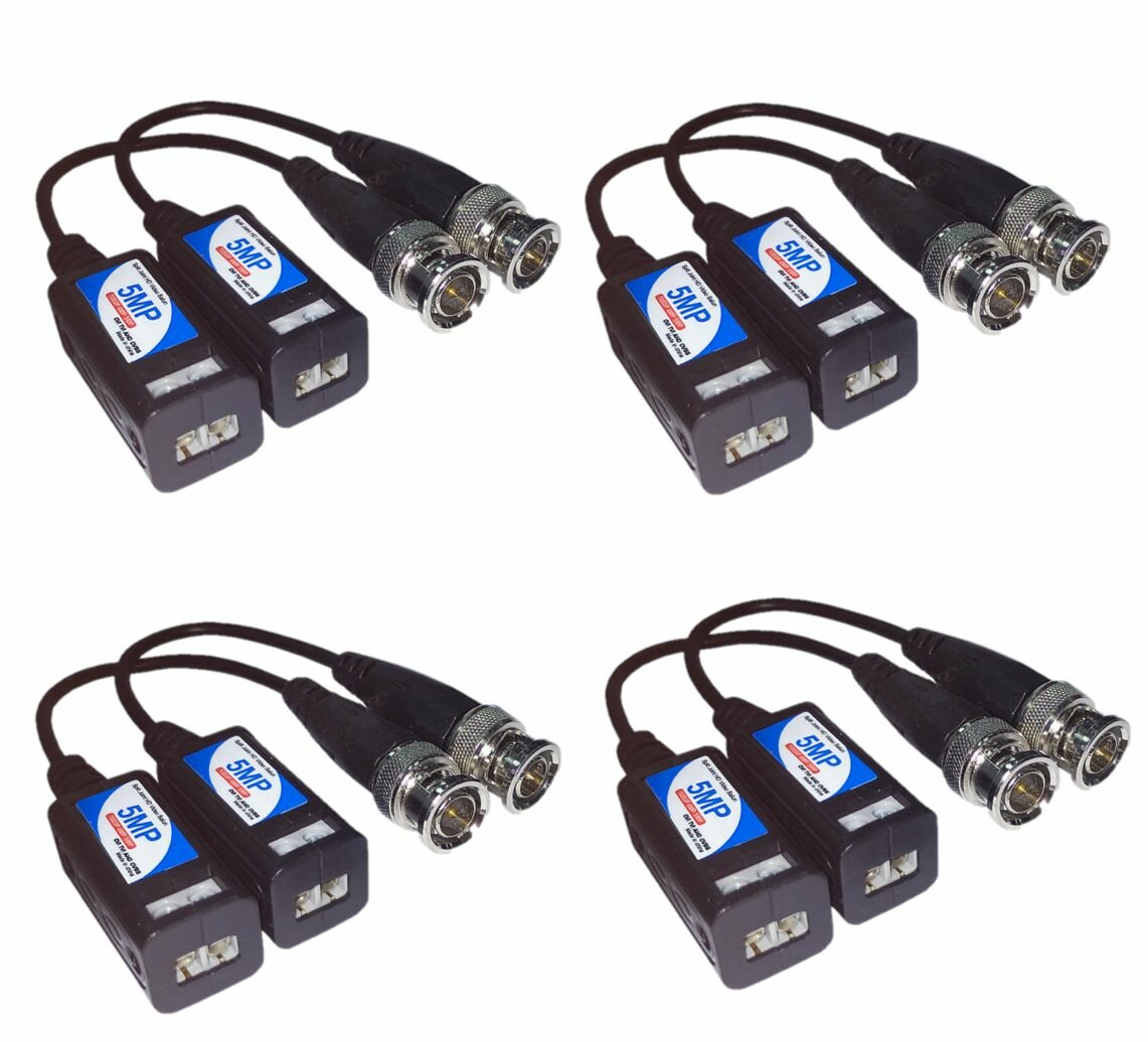 Комплект приемопередатчиков для аналогового, AHD, TVI, CVI сигнала по витой ST-VBPH1, 8 шт.