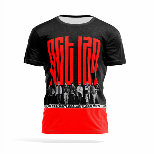 фото Футболка panin brand, размер s, красный, черный