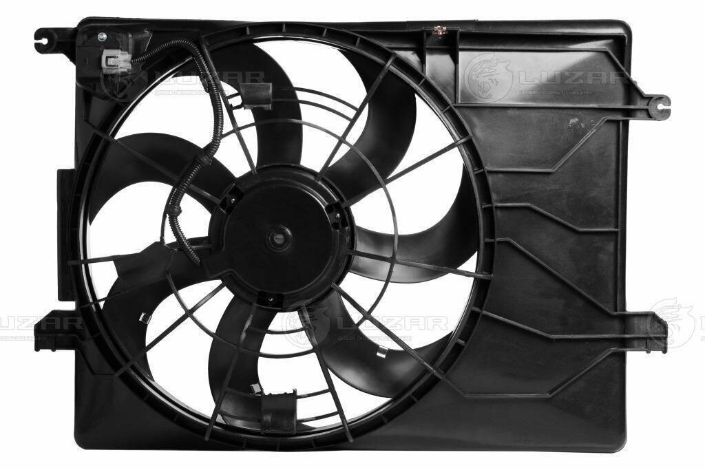 LUZAR Вентилятор радиатора охлаждения с кожухом для а/м Kia Sportage III/Hyundai iX35 (10-) (тип Dowoon) LFK08Y5