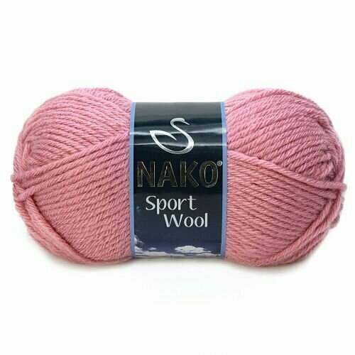 Пряжа Nako Sport Wool 1 моток цвет 2276 / розовый