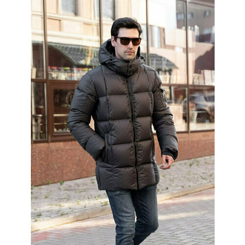 фото Пуховик normann, размер m (182-96), серый