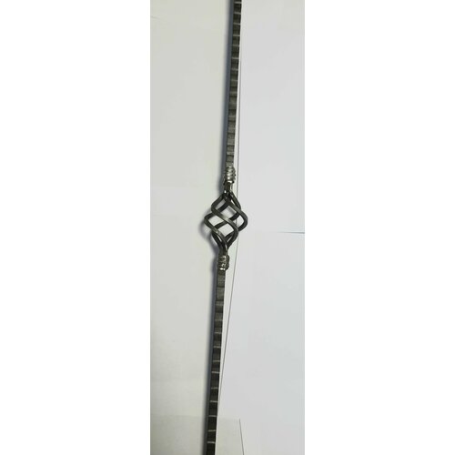 Балясина кованая 5 шт из квадрата 10*10 прожатого с корзинкой, длина 1 метр