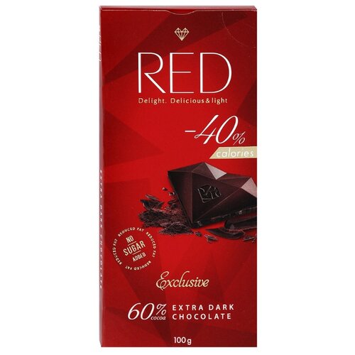 фото Шоколад Red Delight Exclusive Экстра темный, 60% какао, 100 г