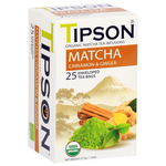 Чай зеленый Tipson Matcha cinnamon & ginger в пакетиках - изображение