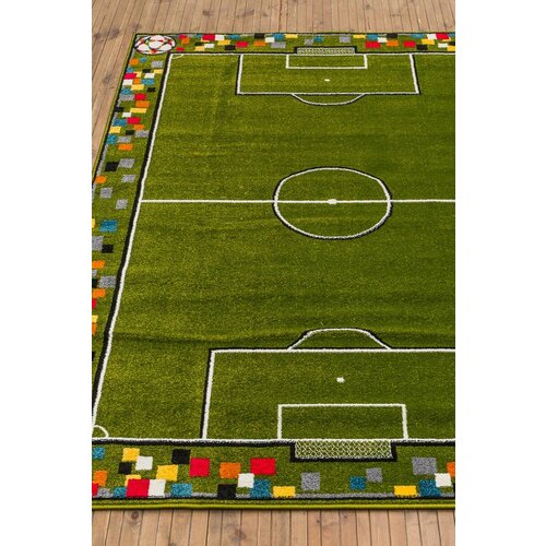 Ковер на пол 1,33 на 1,9 м в детскую, зелёный Mango 11118-130