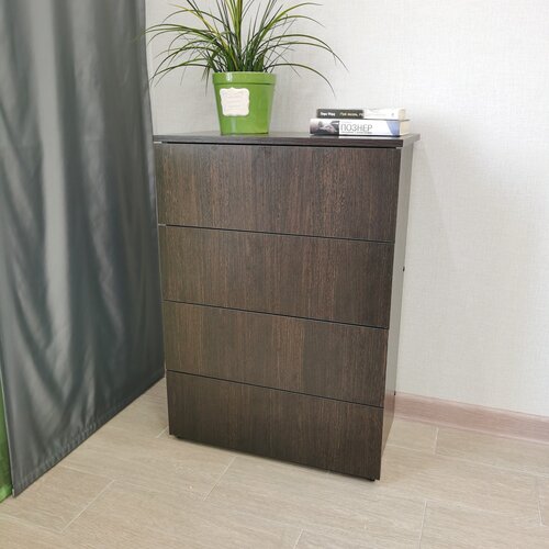 Комод Комод 4 ящика, 4 ящ, Венге, шариковые направляющие, Ш60хВ85хГ35 см, арт. 1004В, MEBELBAY