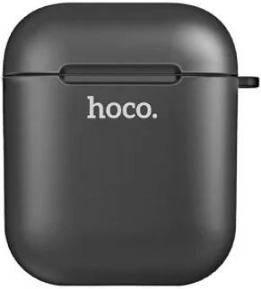 Чехол силиконовый для Airpods 1/Airpods 2, Hoco, черный