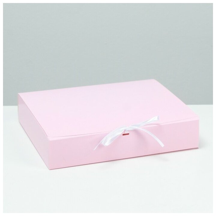 Коробка складная, розовая, 25 х 20 х 5 см .5 шт.
