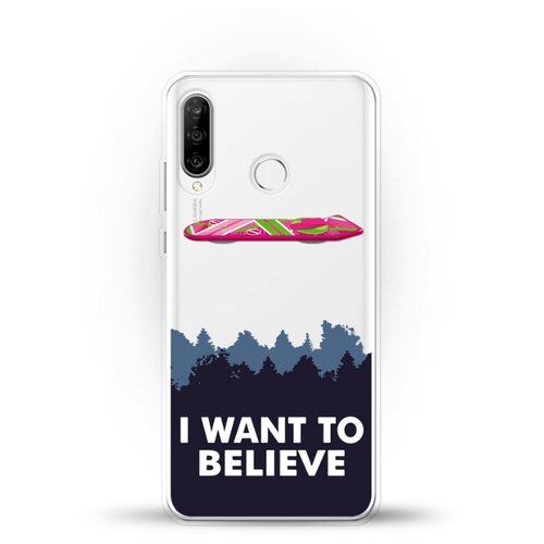 фото Силиконовый чехол i want to believe на huawei nova 4e andy & paul