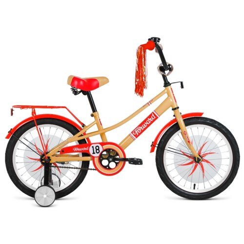 фото Велосипед forward azure 20 (20" 1 ск. рост 10.5") 2020-2021, бежевый/красный, 1bkw1c101007