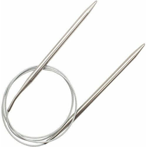Спицы круговые для вязания диам.9мм,80см. на металлическом тросике
