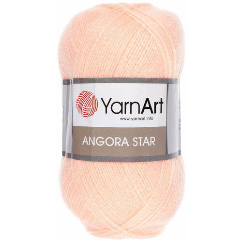 Пряжа Yarnart Angora Star персик (204), 20%шерсть/80%акрил, 500м, 100г, 3шт