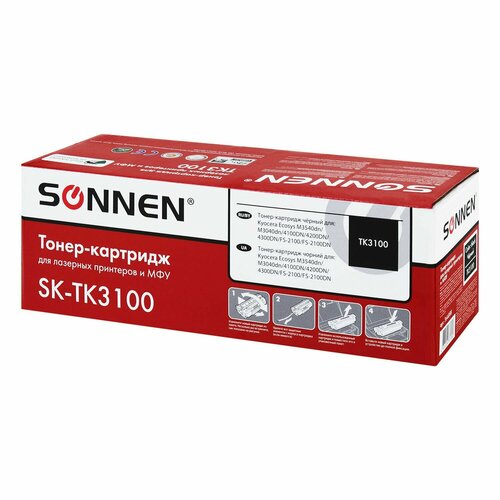 Тонер-картридж лазерный Sonnen SK-TK3100, для Kyocera FS-2100/FS-2100DN/ECOSYS M3040dn/M3540dn, 12500 страниц