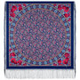 Платок Павловопосадская платочная мануфактура,148х148 см, красный, голубой