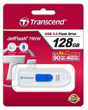 Флешка USB 3.0 Transcend 128 ГБ JetFlash 790 ( TS128GJF790W )