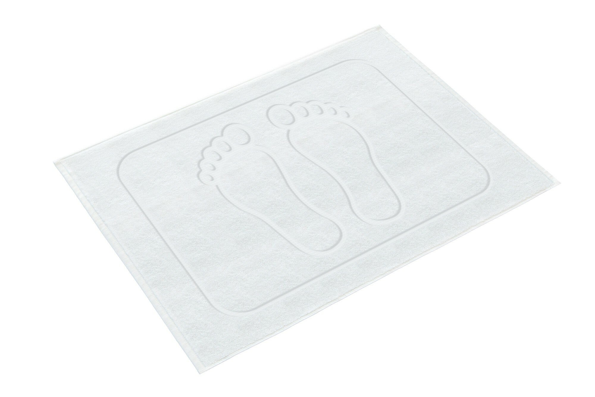 Полотенце махровое для ванны коврик для ног 50х70, белое, хлопок 100%, плотность 650 гр/м2