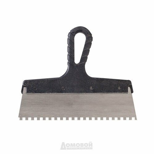 Шпатель зубчатый с антикоррозийным покрытием, 25 см, 6х6 мм