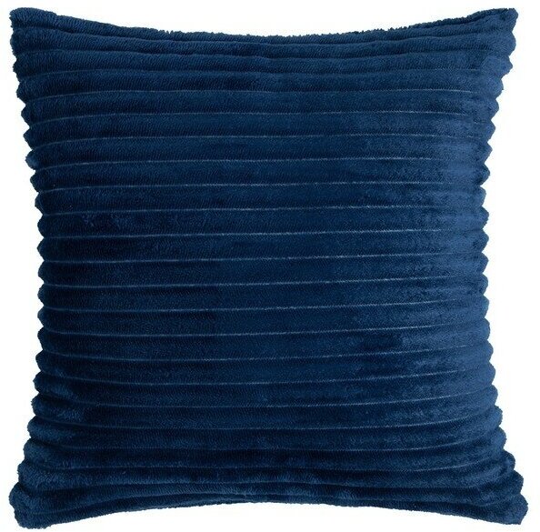 фото Наволочка декоративная Этель цвет синий,40х40 см, велсофт, 100% п/э
