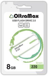 Флешка OltraMax 220 8 GB, 1 шт., зеленый