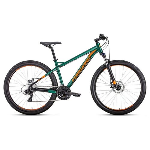 фото Горный (mtb) велосипед forward quadro 27.5 2.0 disc (2020) зеленый 19" (требует финальной сборки)