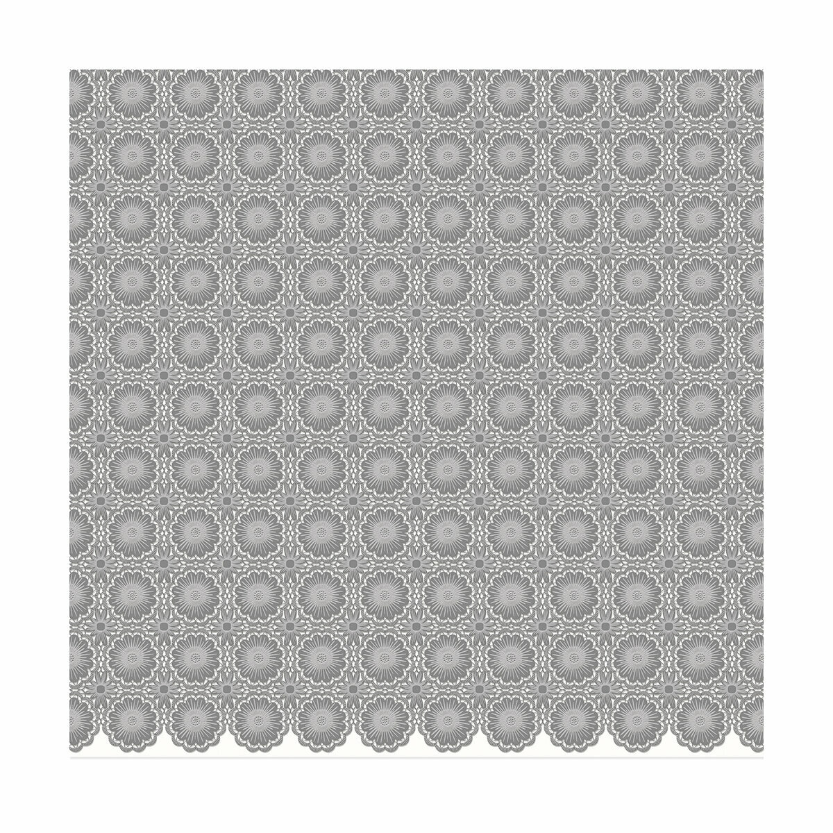 Скатерть Вилина Элегия 005-grey\lightgrey, ПВХ, d 135 см, серая
