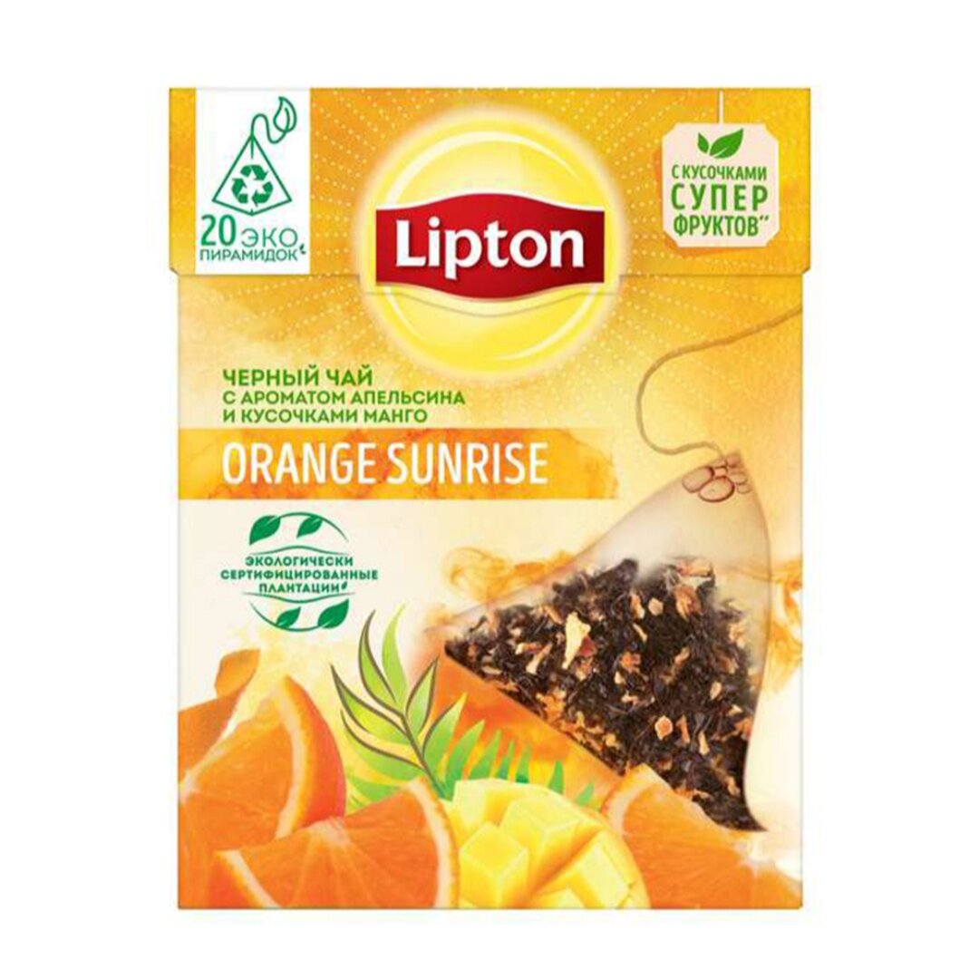 Чайный набор LIPTON (липтон) в пирамидках/пакетах ассорти 4 пачки по 20 пакетиков - фотография № 2