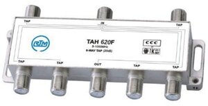 Антенный делитель телевизионного сигнала /Сплиттер TV/Ответлитель на 6 отводов TAH 620F RTM (5 - 1000 МГц) 20dB