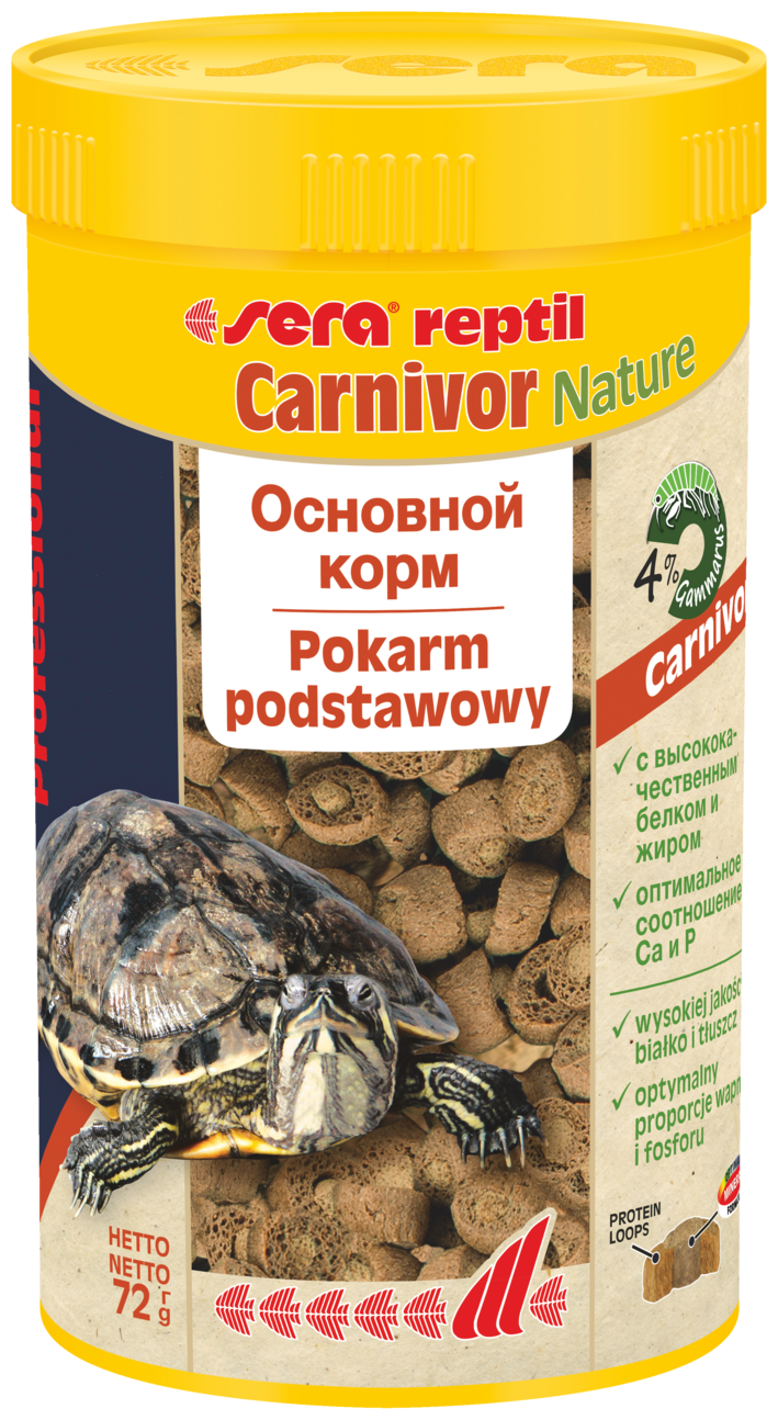 Сухой корм для рыб рептилий Sera Reptil Professional Carnivor Nature