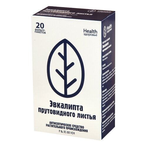 Здоровье Health листья Эвкалипта прутовидного ф/п, 30 г, 20 шт.