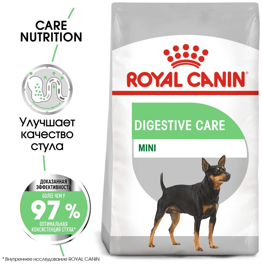 Сухой корм Royal Canin Mini Digestive Care (Мини Дайджестив Кэа) для собак мелких размеров с чувствительным пищеварением от 10 мес до 12 лет, 3 кг