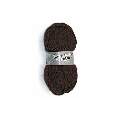 Пряжа Семеновская Roving felt (Валя) махагон (1443), 100%шерсть, 50м, 50г, 1шт