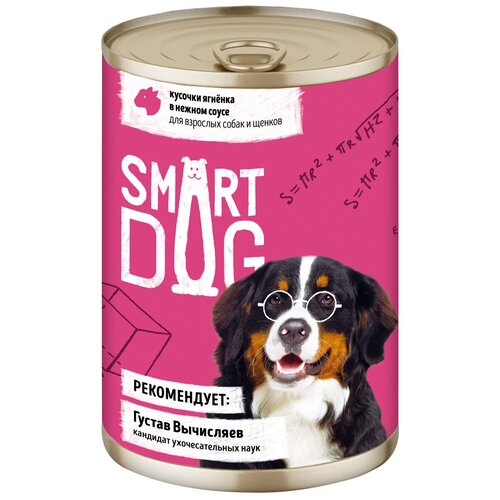 Влажный корм для собак Smart Dog ягненок 1 уп. х 2 шт. х 240 г