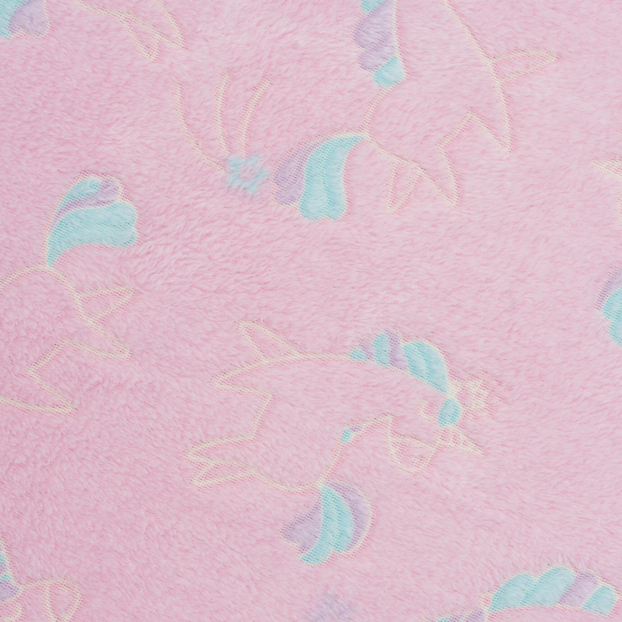 Розовый плед со светящимися единорогами, 150 х 200 см, велсофт - фотография № 5