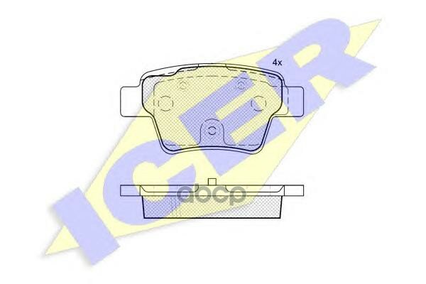 ICER 181765 Колодки тормозные ICER 181765 пежо 207 зад =GDB1678