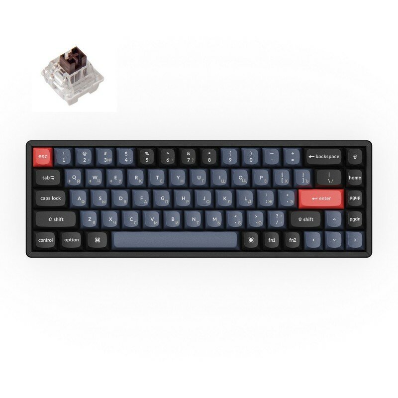 Беспроводная механическая клавиатура QMK Keychron K6 Pro, 68 клавиш, Hot-Swap, Keychron K pro Brown Switch