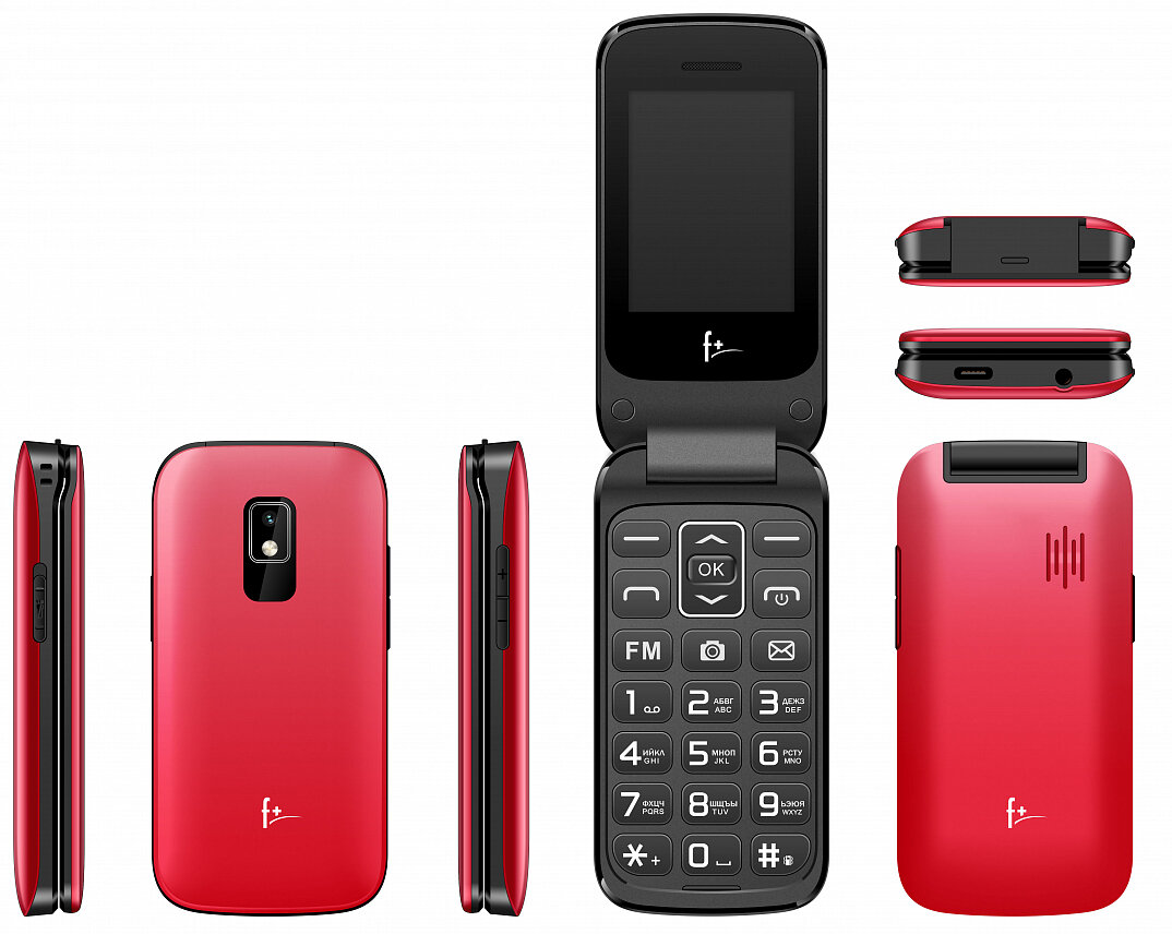 Мобильный телефон F+ Flip 240 Red - фото №13