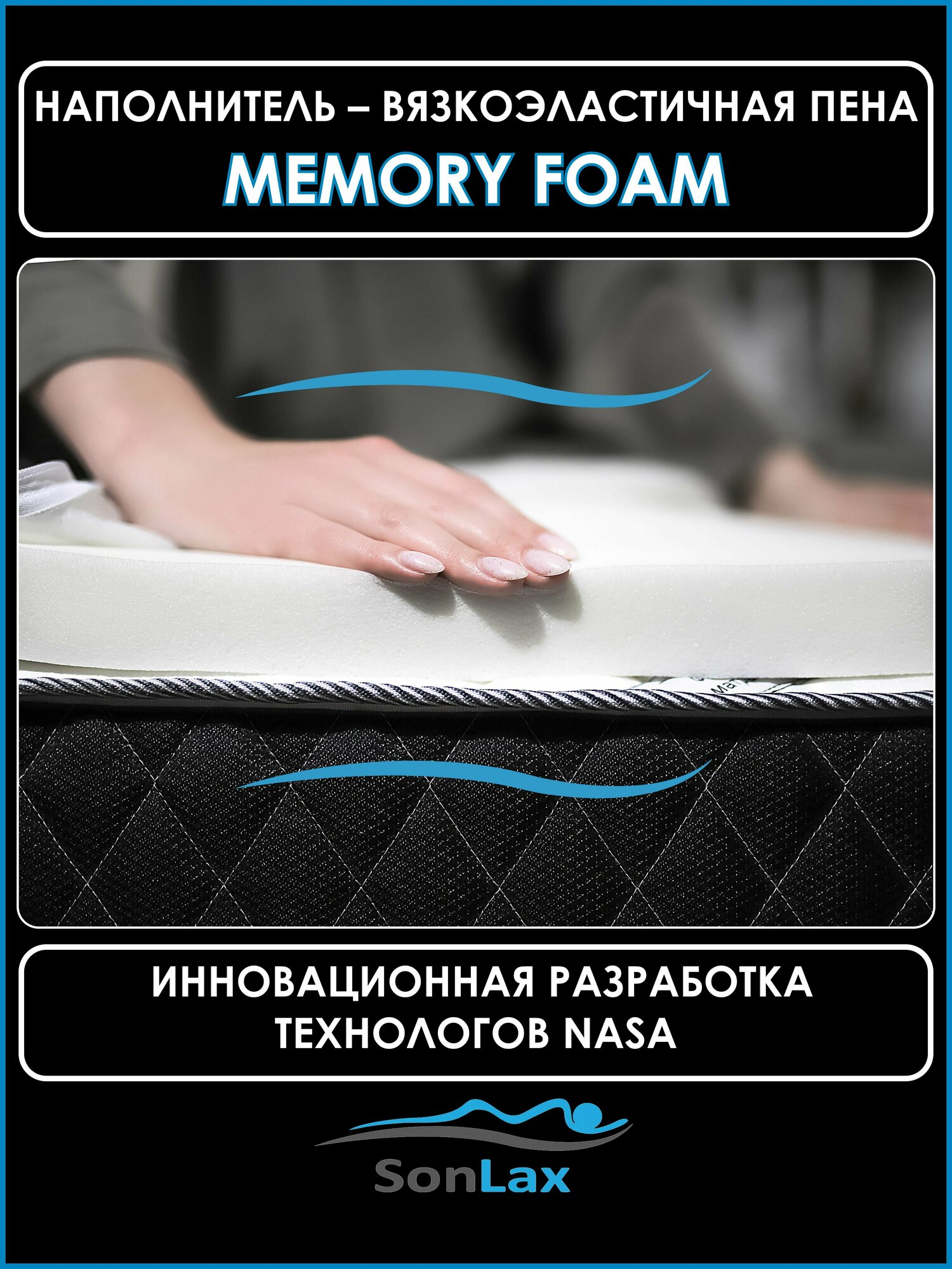 Анатомический тонкий матрас-топпер из пены с эффектом памяти Memory foam 90*190 для дивана, кровати, фиксирующийся на резинках. Беспружинный матрас.