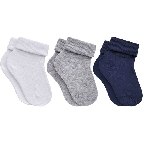 фото Носки rusocks 3 пары, размер 12-14, серый, синий