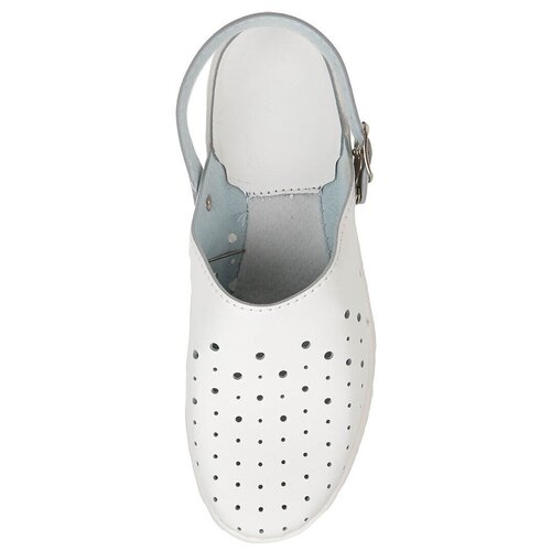 Белые женские Сабо с перфорацией арт.4122 р.39