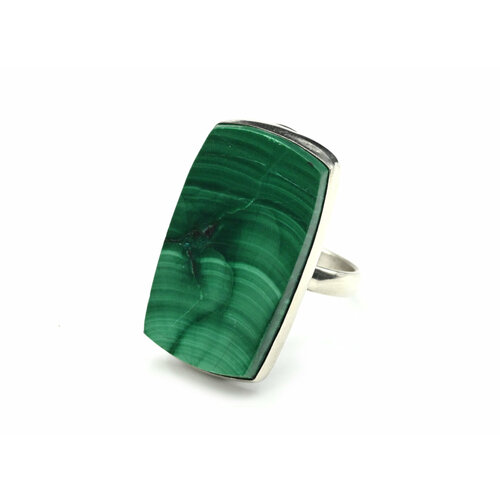 Кольцо, малахит, размер 19, зеленый