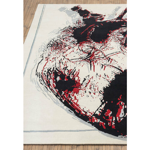 Ковер на пол 2,5 на 3 м в спальню, гостиную, чёрно-белый Art Rugs Pulse