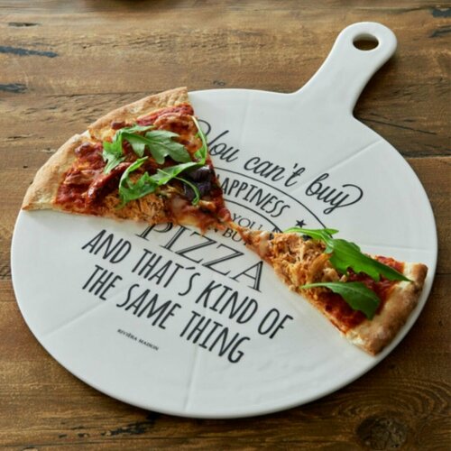 Блюдо для пиццы RIVIERA MAISON YOU CAN'T BUY HAPPINESS 370710 300x400 белый