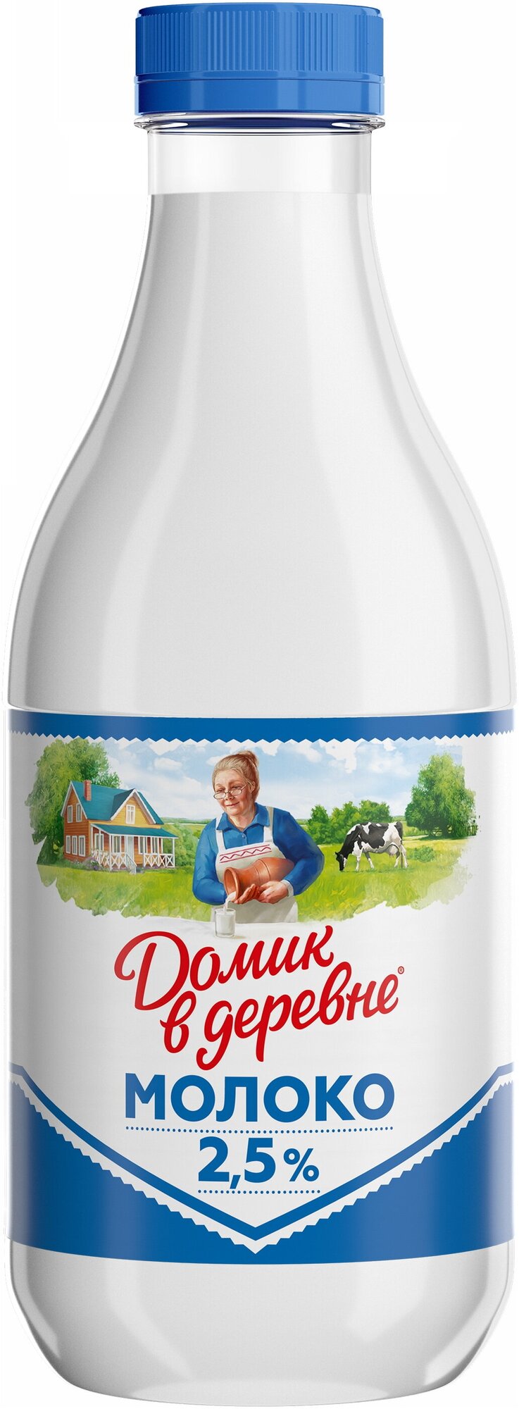 Молоко пастеризованное Домик в деревне 2.5% 930мл